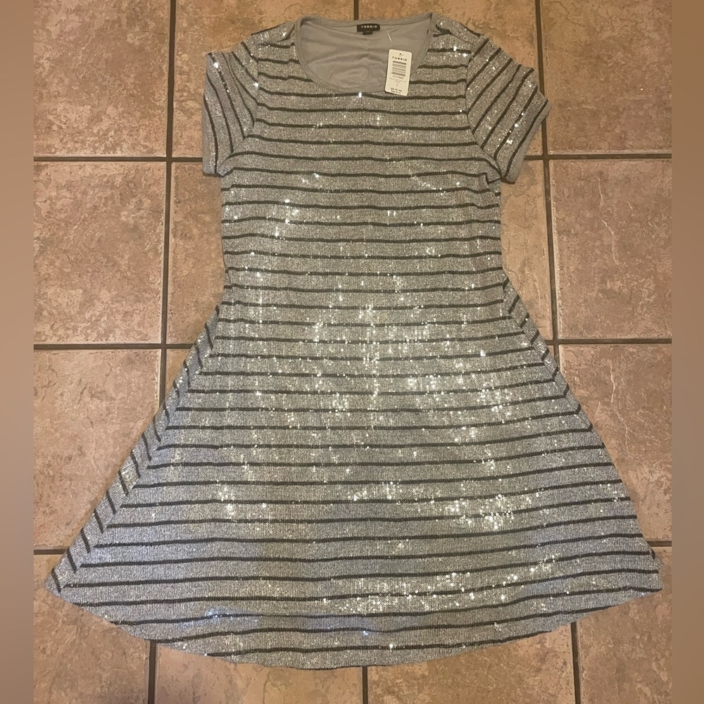 NWT Torrid Sparkly Striped Dress